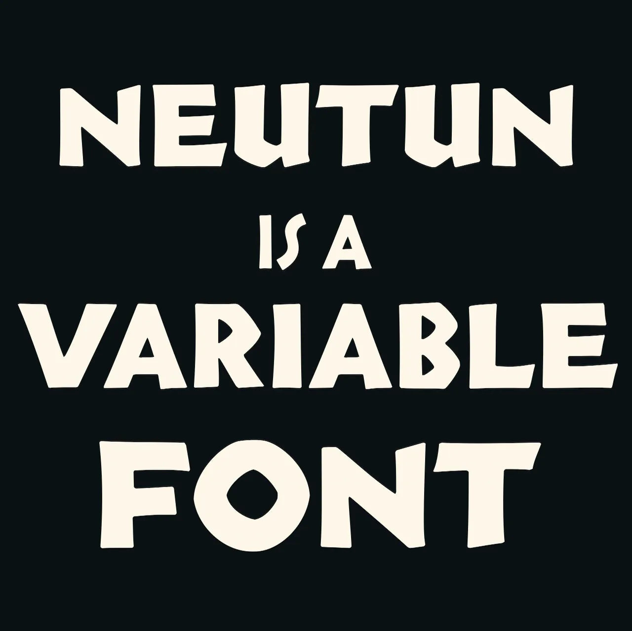 Neutun Variable Weight Font Animation